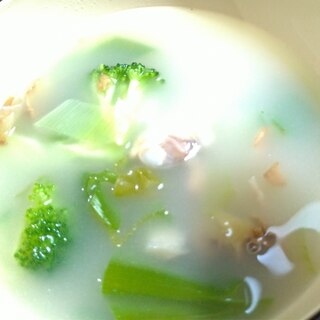 あさりとブロッコリーの中華スープ